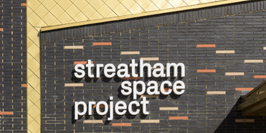 Streatham Space Project signage on the outside of the building